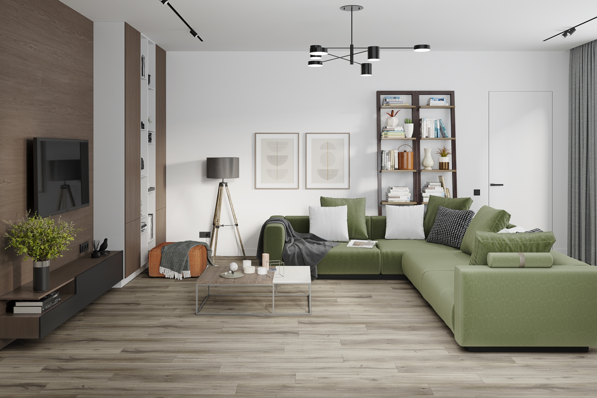 Кварцвиниловая плитка Damy Floor клеевая Family LVT Дуб Натуральный Natural Oak 6607-9-LVT 1227×187×2,5 фото в интерьере