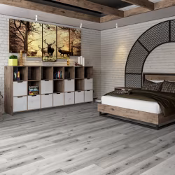 Кварцвиниловый SPC ламинат Damy Floor Family Дуб Классический Серый T7020-2 1220×180×4