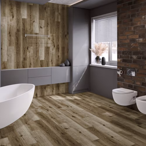 Кварцвиниловая плитка Damy Floor клеевая Family LVT Дуб Провинциальный T7020-4-LVT 1227×187×2,5