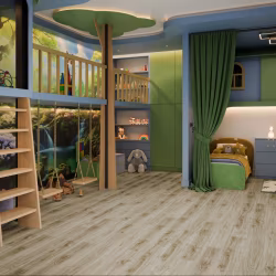 Кварцвиниловый SPC ламинат Damy Floor Family Дуб Белый SL3739-3 1220×180×4