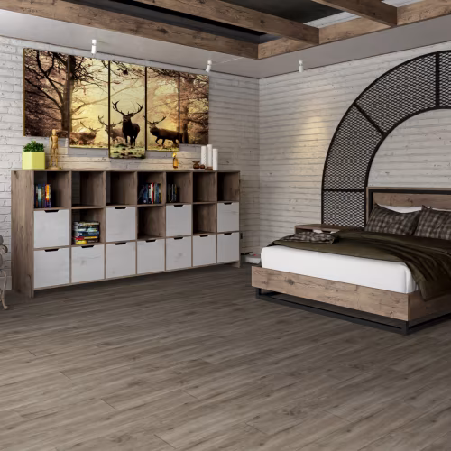 Кварцвиниловая плитка Damy Floor клеевая Family LVT Дуб Горный TCM298-26-LVT 1227×187×2,5
