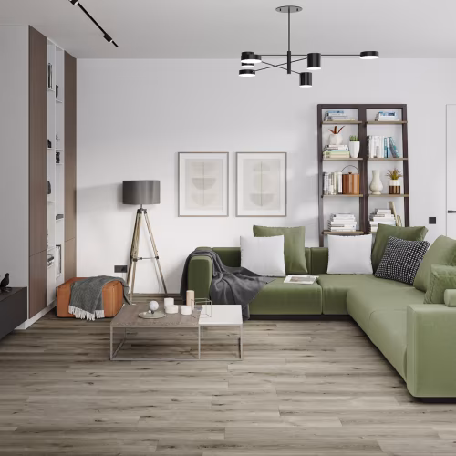 Кварцвиниловый SPC ламинат Damy Floor Family Дуб Лофт 1508-1 1220×180×4