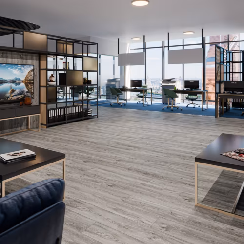 Кварцвиниловая плитка Damy Floor клеевая Family LVT Дуб Английский SL3683-6-LVT 1227×187×2,5