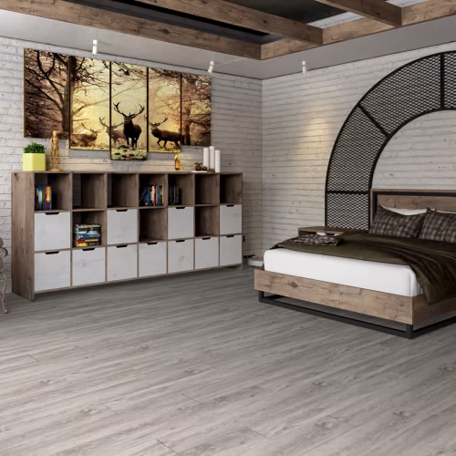Кварцвиниловая плитка Damy Floor клеевая Family LVT Дуб Английский SL3683-6-LVT 1227×187×2,5