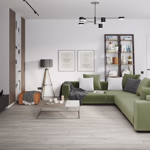 Кварцвиниловая плитка Damy Floor клеевая Family LVT Дуб Английский SL3683-6-LVT 1227×187×2,5
