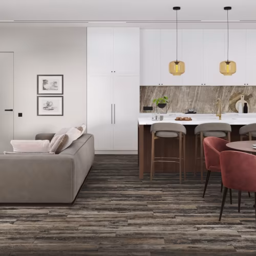 Кварцвиниловый SPC ламинат Damy Floor Family Дуб Рустикальный Черный TCM369-7 1220×180×4