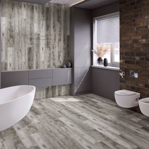 Кварцвиниловый SPC ламинат Damy Floor Family Дуб Рустикальный Cерый TCM369-28 1220×180×4