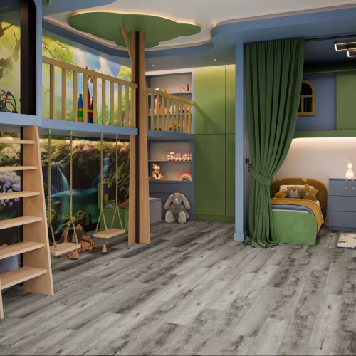 Кварцвиниловый SPC ламинат Damy Floor Family Дуб Рустикальный Cерый TCM369-28 1220×180×4