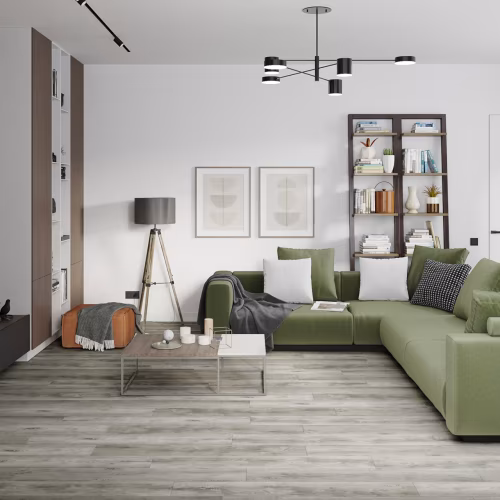 Кварцвиниловый SPC ламинат Damy Floor Family Дуб Рустикальный Cерый TCM369-28 1220×180×4