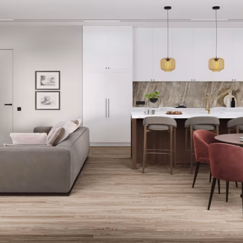 Кварцвиниловая плитка Damy Floor клеевая Family LVT Дуб Селект 001-2-LVT 1227×187×2,5