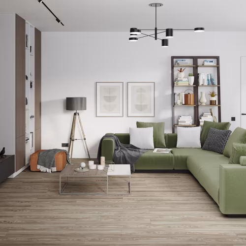 Кварцвиниловая плитка Damy Floor клеевая Family LVT Дуб Селект 001-2-LVT 1227×187×2,5