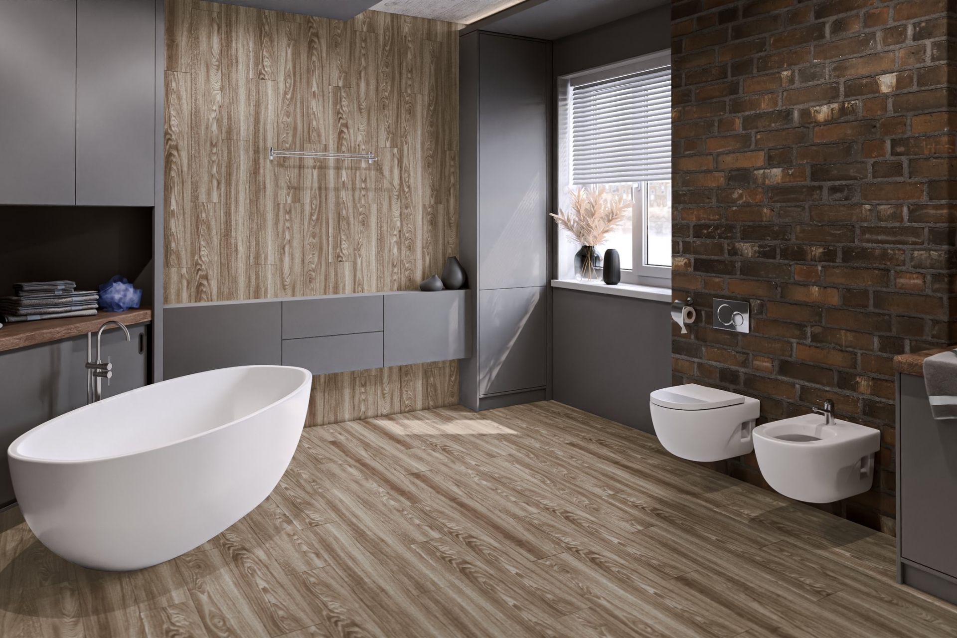 Кварцвиниловая плитка Damy Floor клеевая Family LVT Дуб Селект Select Oak 001-2-LVT 1227×187×2,5 фото в интерьере
