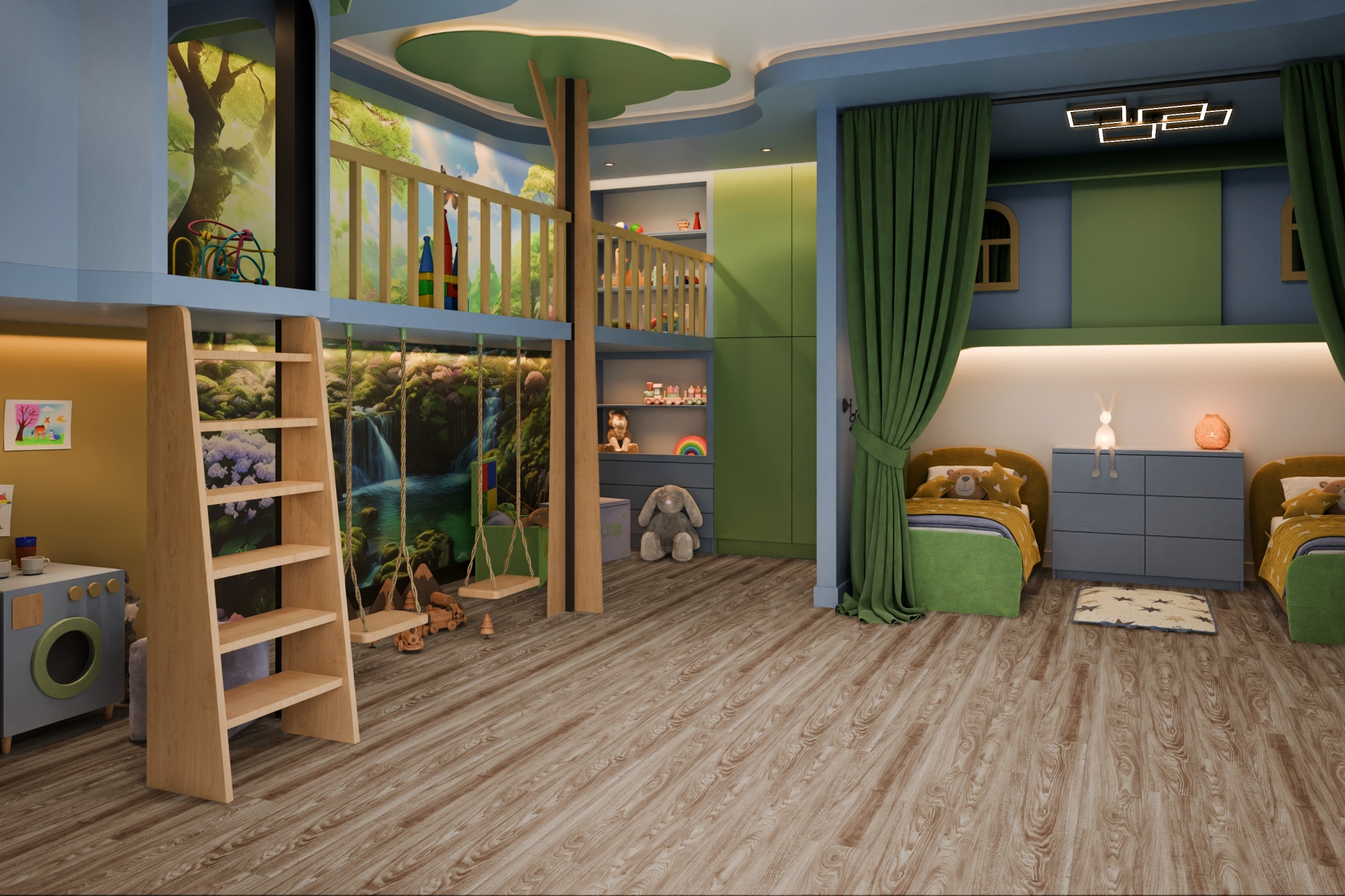 Кварцвиниловая плитка Damy Floor клеевая Family LVT Дуб Селект Select Oak 001-2-LVT 1227×187×2,5 фото в интерьере