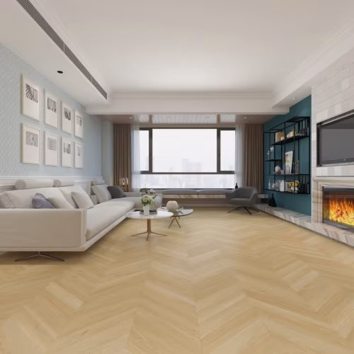 Кварцвиниловый SPC ламинат Damy Floor Chevron Тюильри DF03-Ch французская елка 600×127×5