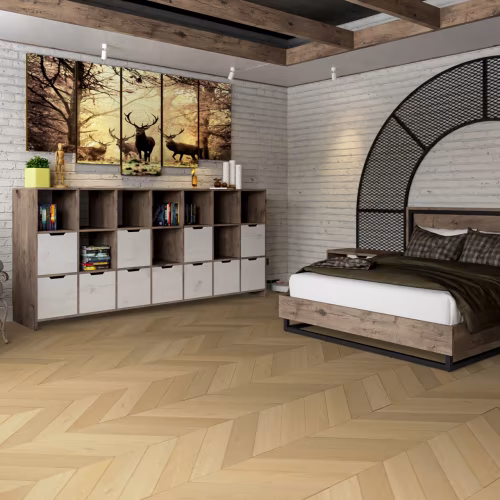 Кварцвиниловый SPC ламинат Damy Floor Chevron Тюильри DF03-Ch французская елка 600×127×5