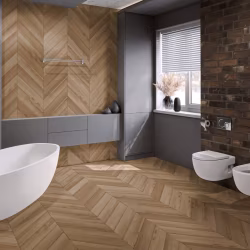 Кварцвиниловый SPC ламинат Damy Floor Chevron Лувр DF04-Ch французская елка 600×127×5
