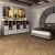 Кварцвиниловый SPC ламинат Damy Floor Chevron Лувр DF04-Ch французская елка 600×127×5 фото в интерьере
