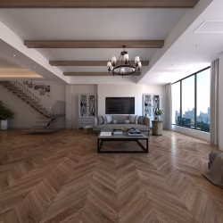 Кварцвиниловый SPC ламинат Damy Floor Chevron Шайо DF07-Ch французская елка 600×127×5