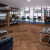 Кварцвиниловый SPC ламинат Damy Floor Chevron Шайо DF07-Ch французская елка 600×127×5 фото в интерьере