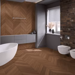Кварцвиниловый SPC ламинат Damy Floor Chevron Блуа DF08-Ch французская елка 600×127×5