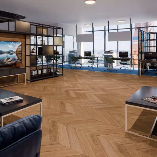 Кварцвиниловый SPC ламинат Damy Floor Chevron Монсоро DF09-Ch французская елка 600×127×5