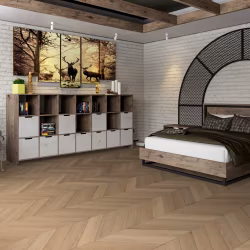 Кварцвиниловый SPC ламинат Damy Floor Chevron Сен-Клу DF10-Ch французская елка 600×127×5