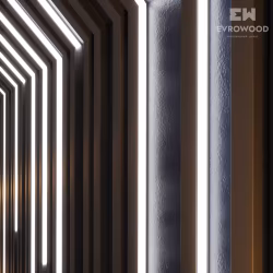 Рейка декоративная под покраску Evrowood R010 LED 2000×30×18