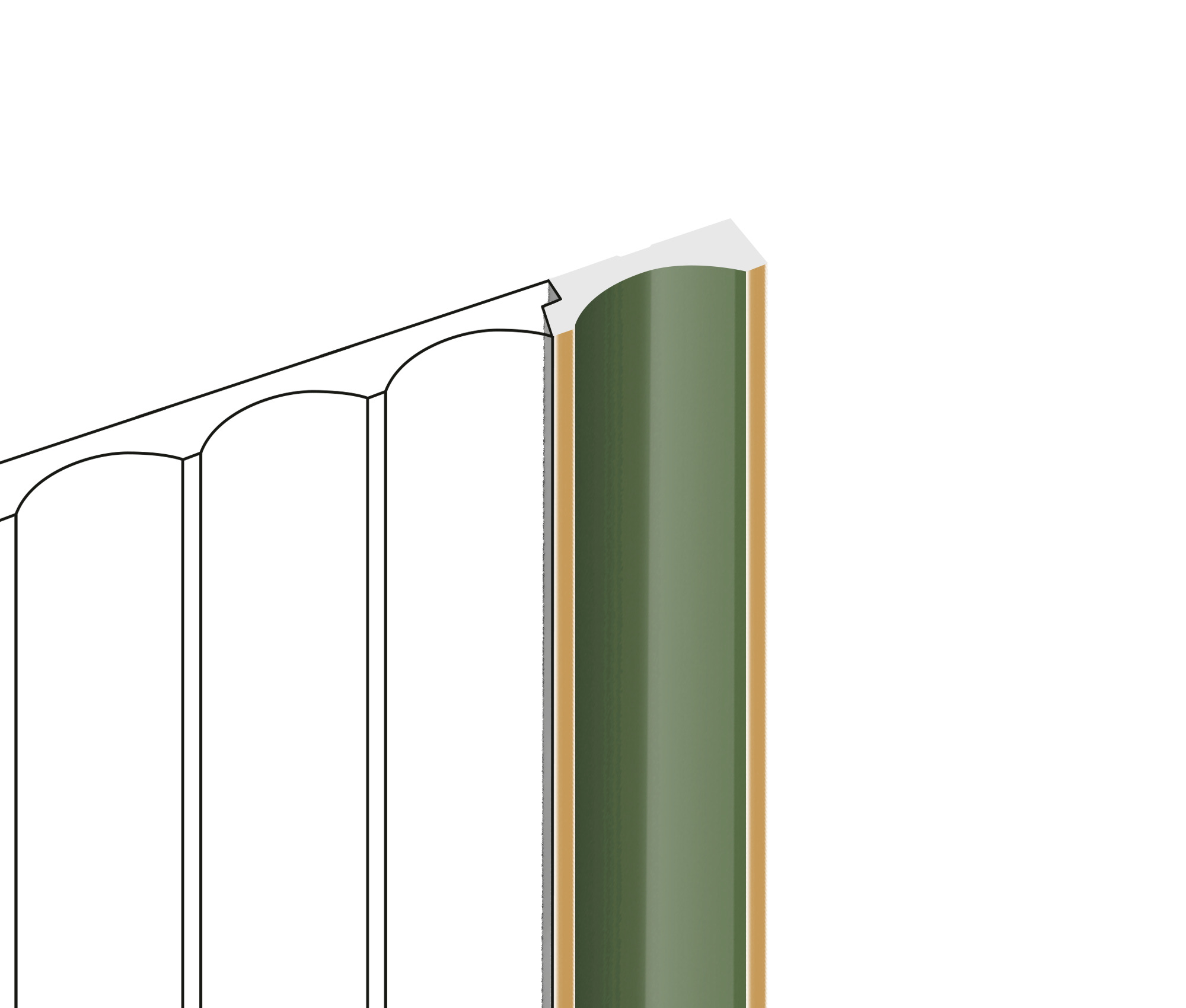 Финишный молдинг Hiwood LF139B GN81G 2700×34×12