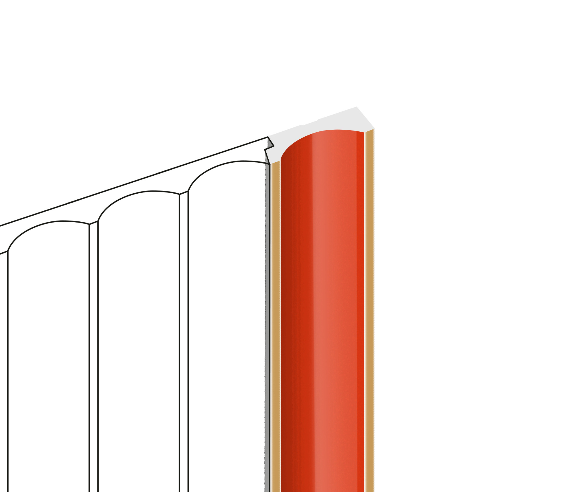 Финишный молдинг Hiwood LF139B OR3G 2700×34×12