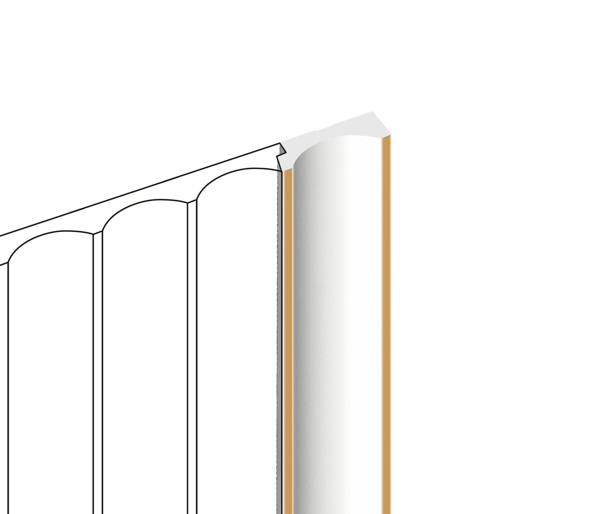 Финишный молдинг Hiwood LF139B W49G 2700×34×12