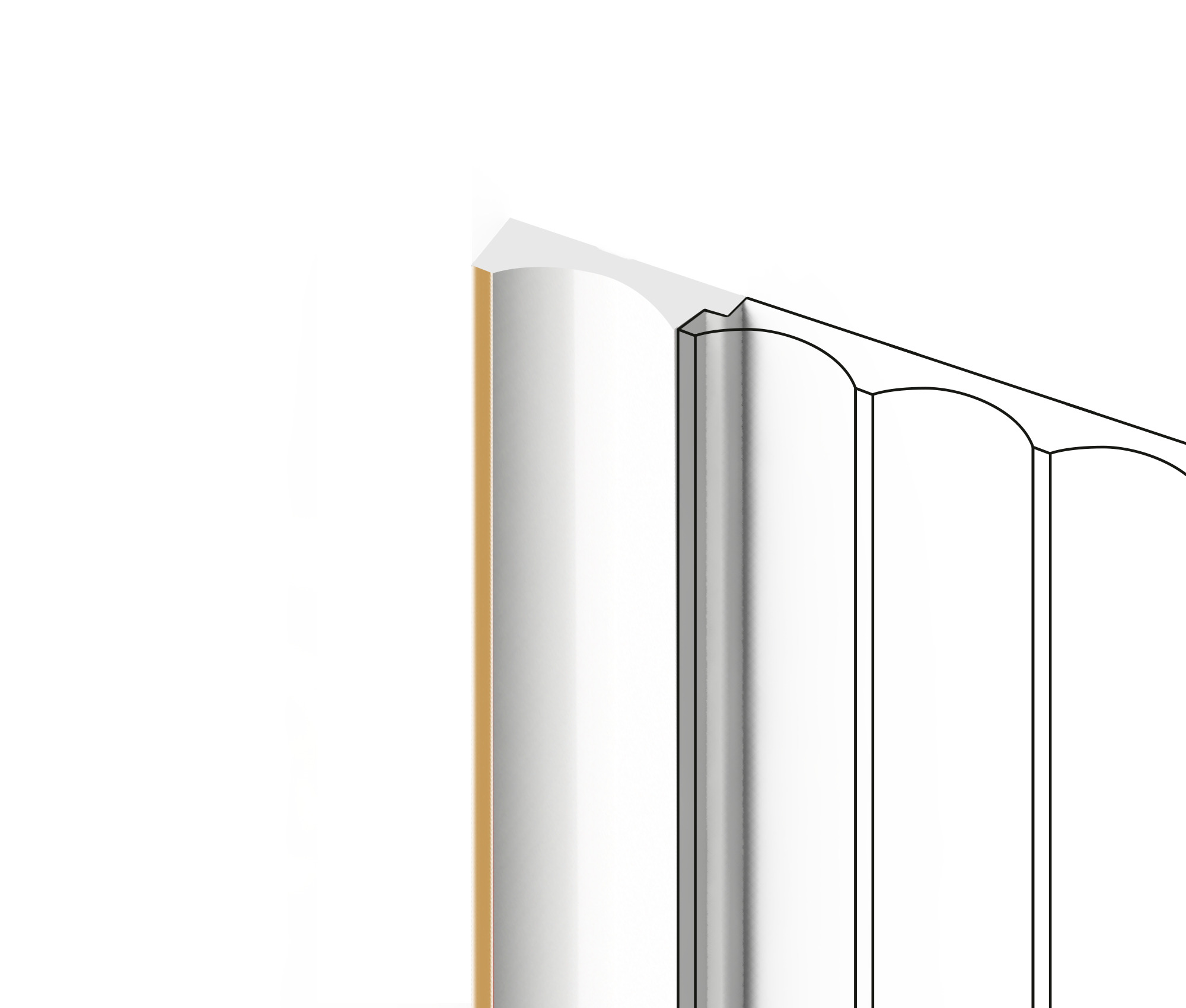 Финишный молдинг Hiwood LF139A W41G 2700×32×12