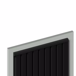 Молдинг из полистирола Hiwood D15V2 BK 2700×15×15