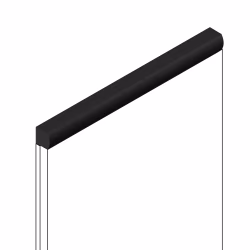 Молдинг из полистирола Hiwood D15V2 BK 2700×15×15