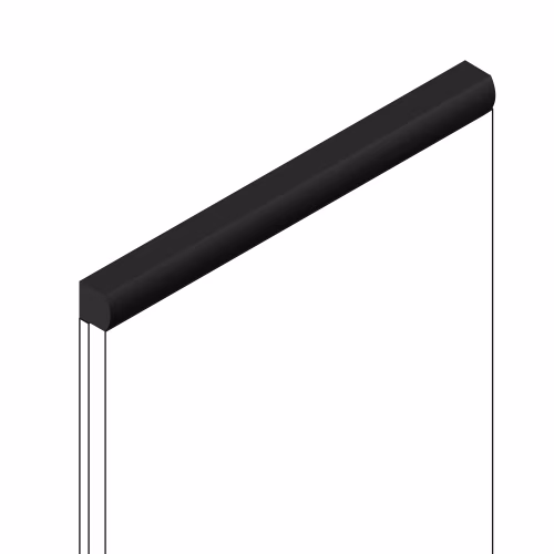 Молдинг из полистирола Hiwood D15V2 BK 2700×15×15