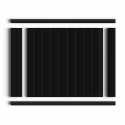 Молдинг из полистирола Hiwood D15V2 BK 2700×15×15