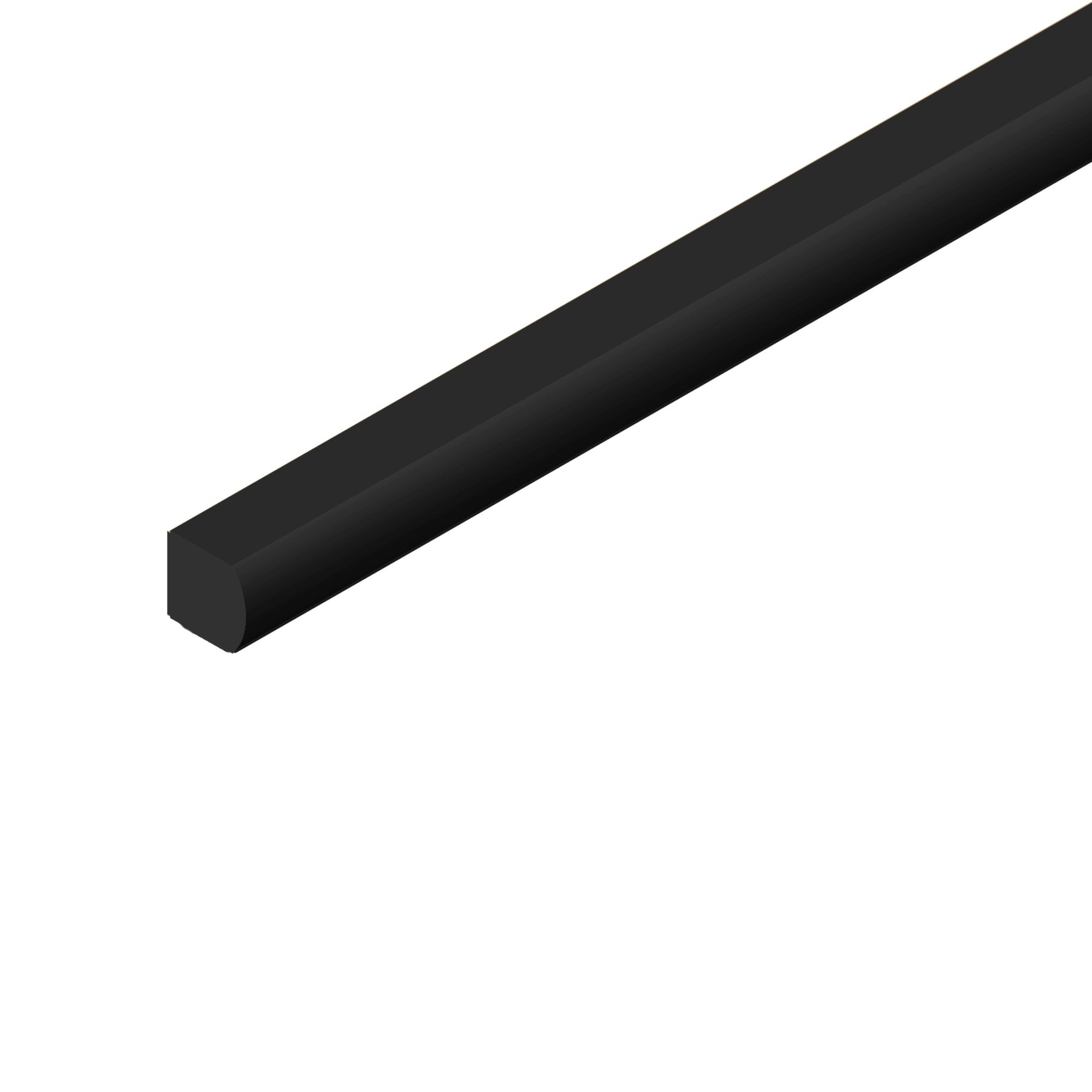 Молдинг из полистирола Hiwood D15V2 BK 2700×15×15