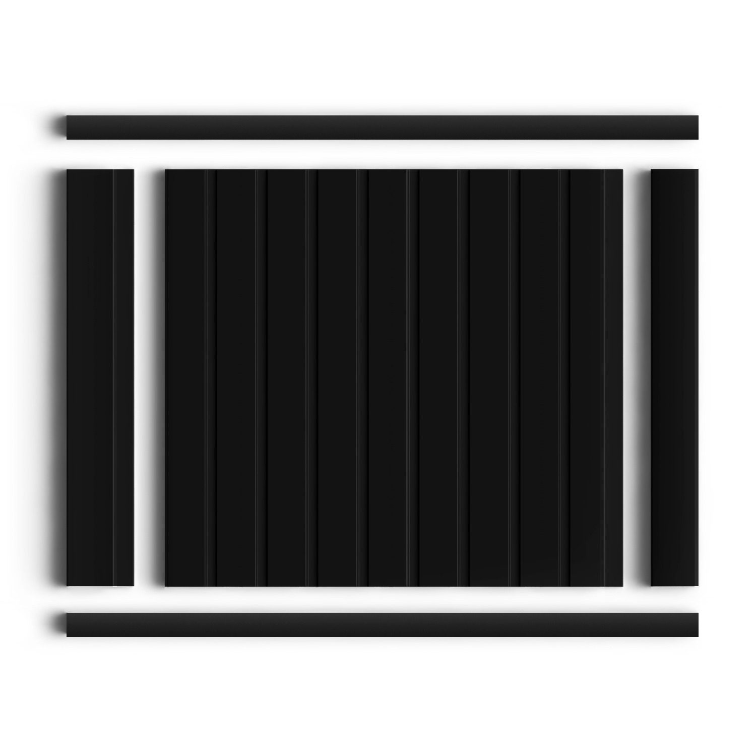 Молдинг из полистирола Hiwood D15V2 BK 2700×15×15