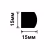 Молдинг из полистирола Hiwood D15V2 BU20 2700×15×15