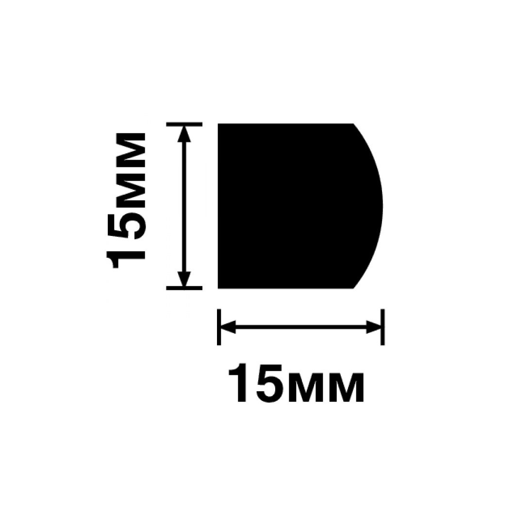 Молдинг из полистирола Hiwood D15V2 BU27 2700×15×15