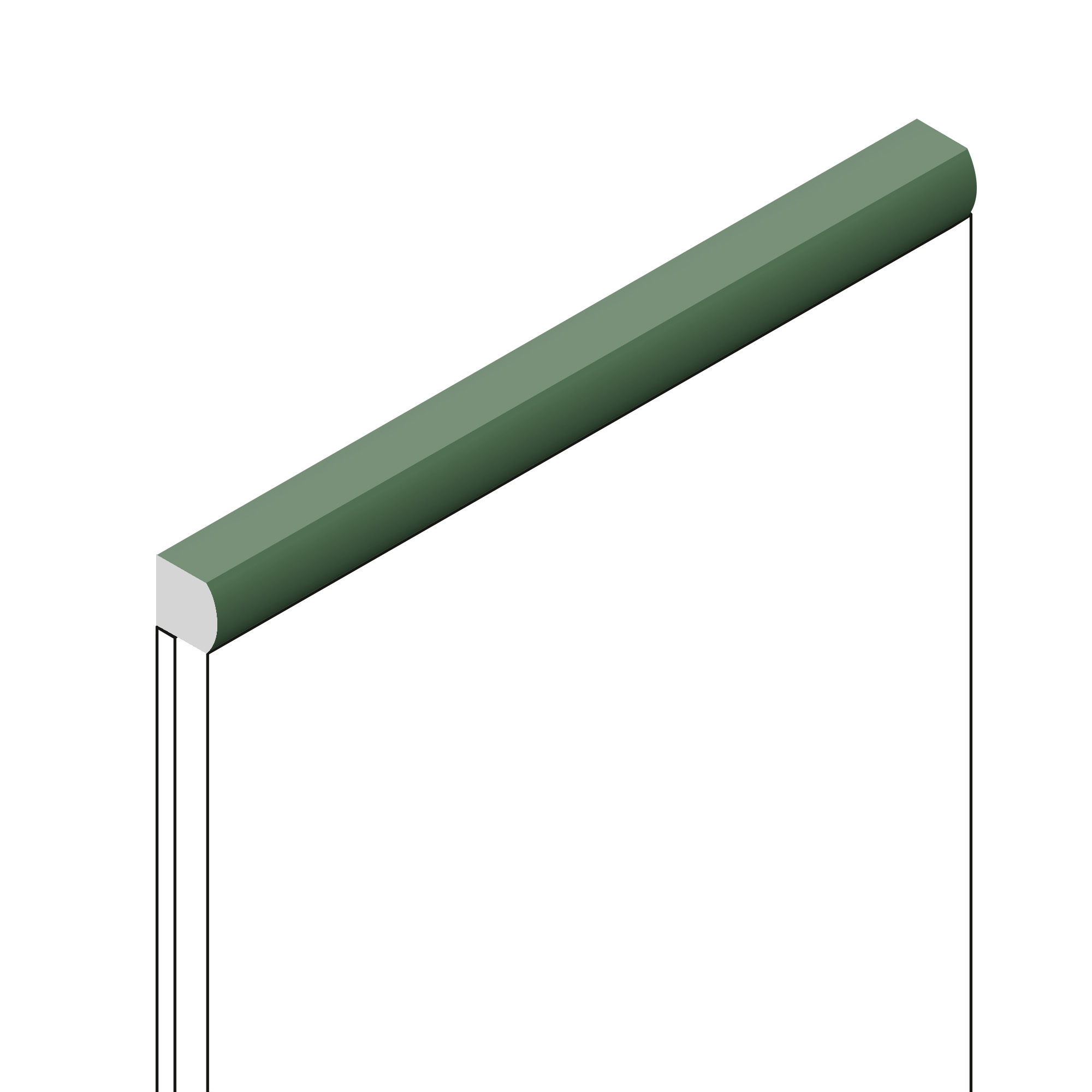 Молдинг из полистирола Hiwood D15V2 GN81G 2700×15×15