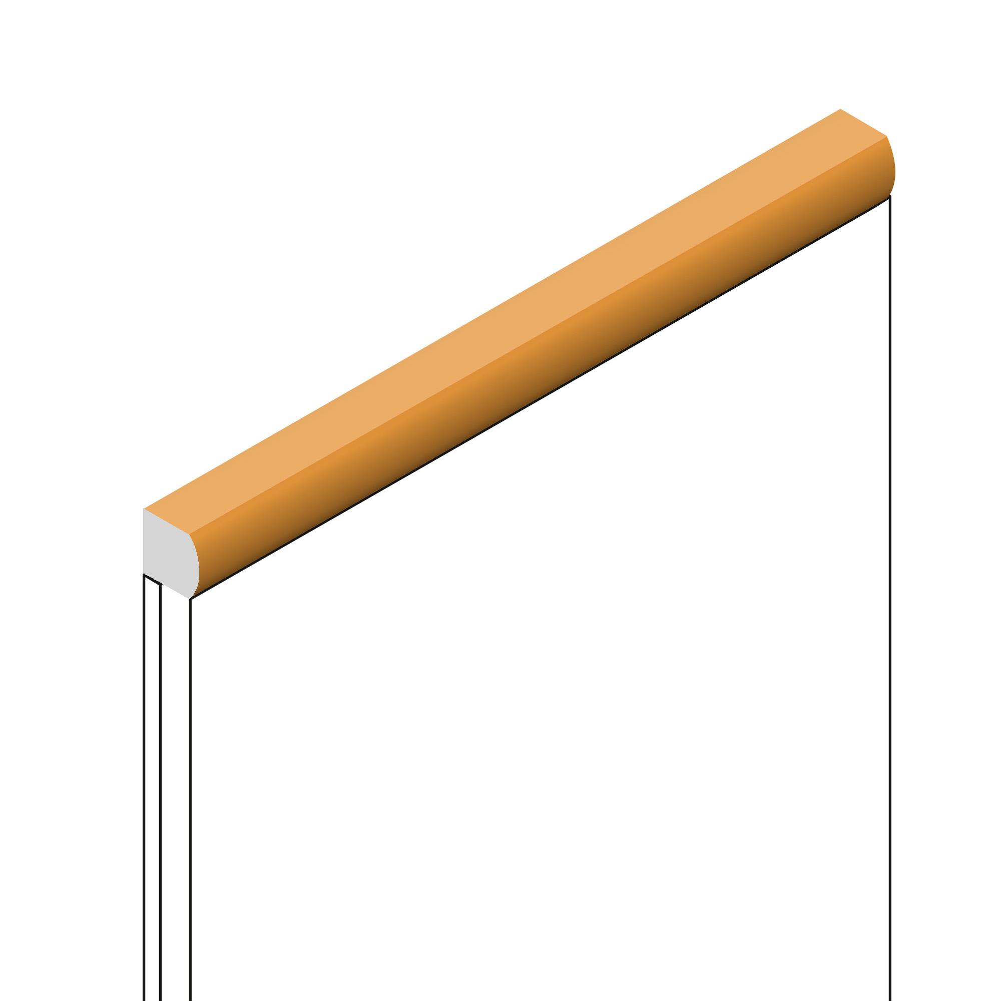 Молдинг из полистирола Hiwood D15V2 Y5 2700×15×15