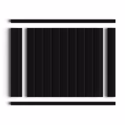 Молдинг из полистирола Hiwood D12V1 BK 2700×12×12