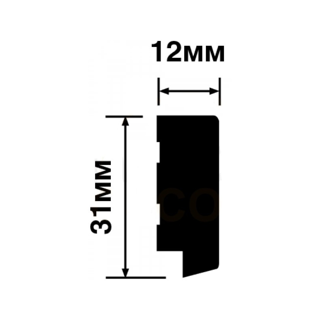 Финишный молдинг Hiwood LF124B GR27K 2700×31×12