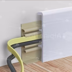 Плинтус Alpine Floor Rico Concept 80 Белый с тиснением RC80001 2200×80×20