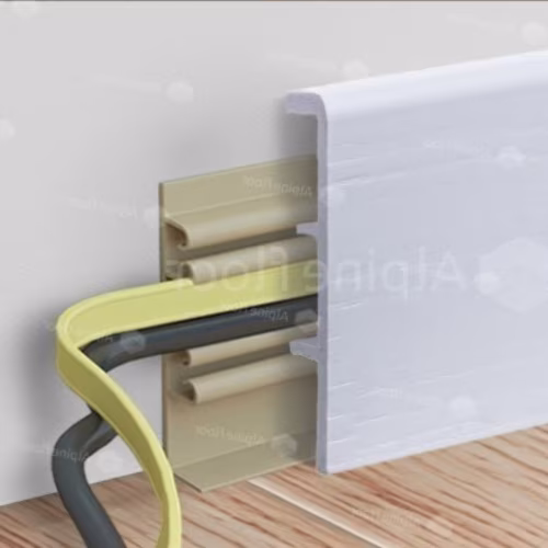 Плинтус Alpine Floor Rico Concept 80 Белый с тиснением RC80001 2200×80×20