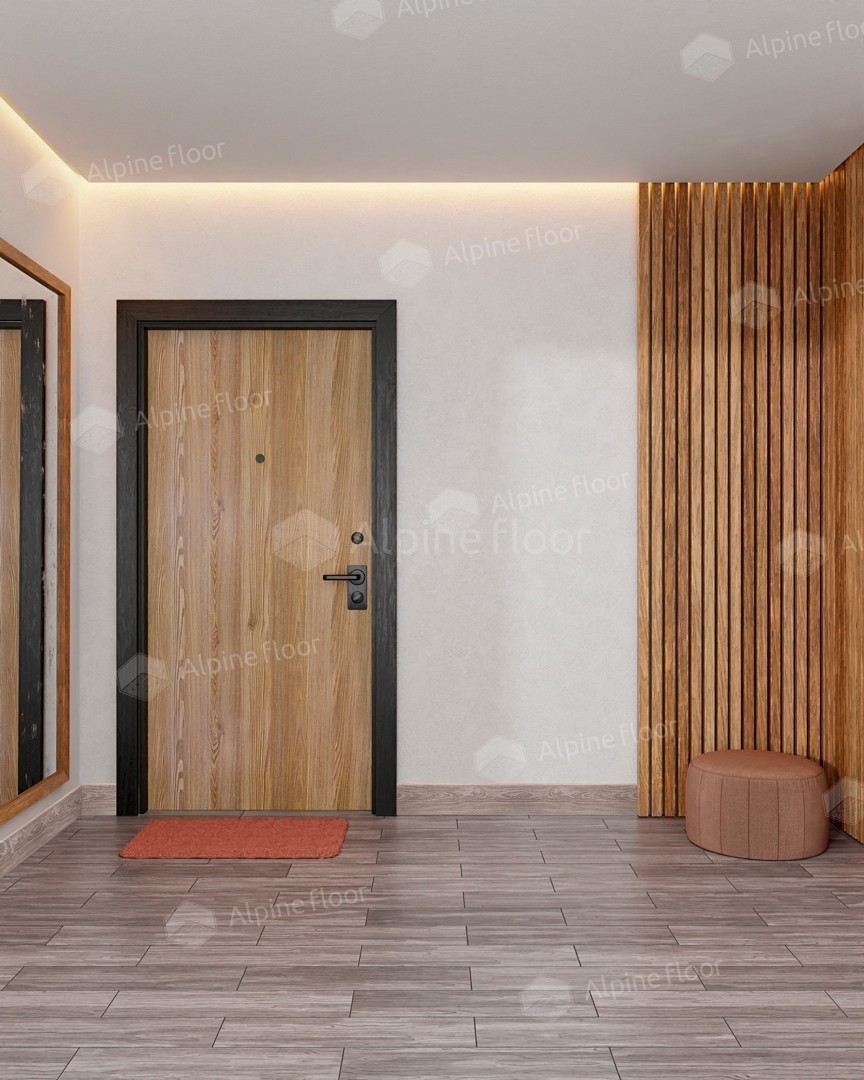 Плинтус Alpine Floor Rico Concept 80 Дуб имбирь RC80207 2200×80×20 фото в интерьере