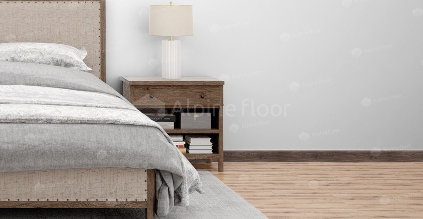 Плинтус Alpine Floor Rico Concept 80 Дуб фисташковый RC80106 2200×80×20 фото в интерьере