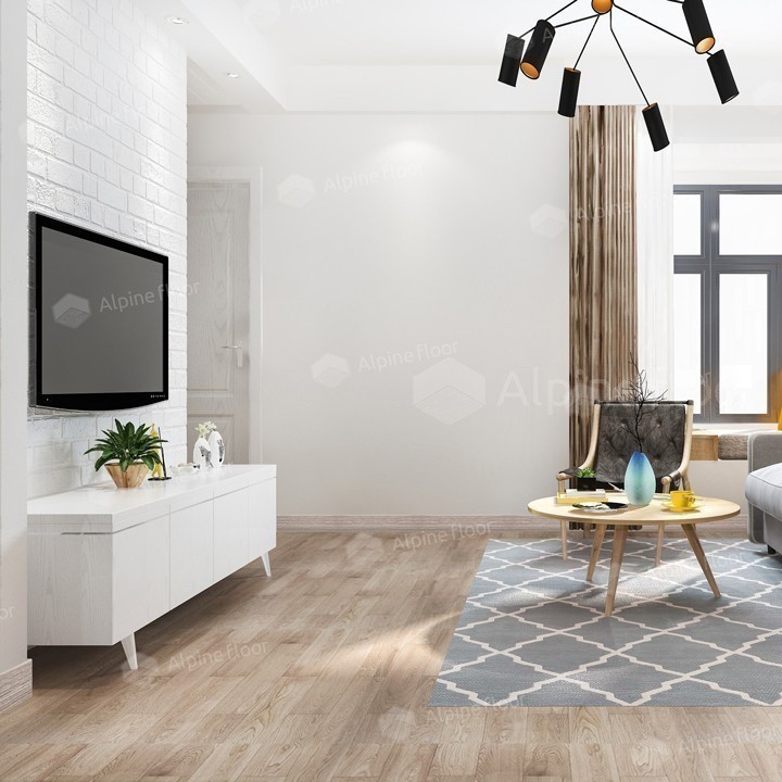 Плинтус Alpine Floor Rico Concept 80 Кипарис альпийский RC80104 2200×80×20 фото в интерьере