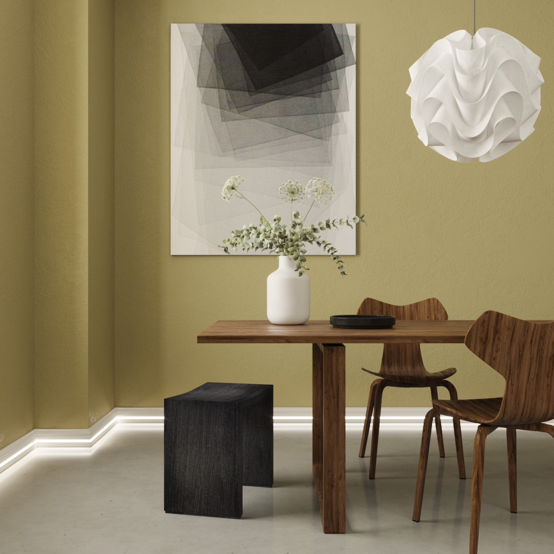 Плинтус МДФ под покраску с подсветкой Evrowood PN 090 Led 2000×100×18 фото в интерьере