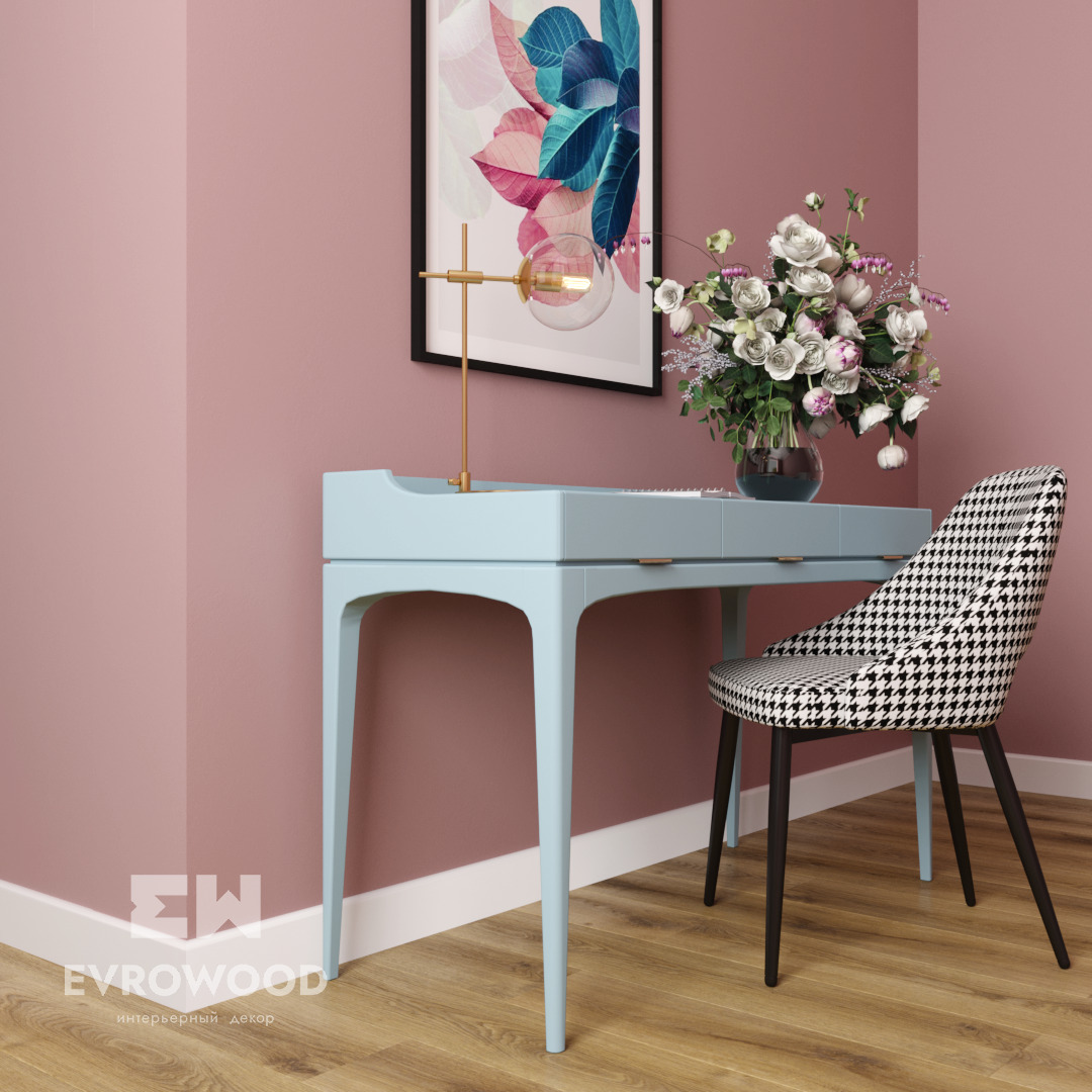 Плинтус МДФ под покраску Evrowood PN 051 2000×100×12 фото в интерьере